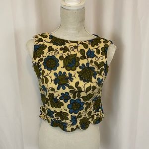 Vintage Tracy Petites szXS scallop bottom crop top